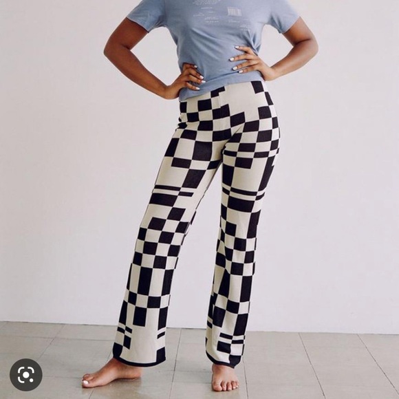 COPY - Paloma Wool Black and White Checkered Pants - Picture 1 of 4